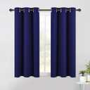 NICETOWN Blackout Curtain Panels for Bedroom, 2 Panels, W42 x L60 inches, Royal Blue, Thermal Insulated Grommet Top Blackout Draperies and Drapes