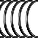 6Pack 3200lm LED Flush Mount Ceiling Light, Super Slim 12 inch LED Ceiling Light, 5000K LED Ceiling Light for Bedroom, Living Room, Dining Room (Black, Six Pack)