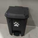 Dog Poop Trash Can Outside with Pooper Scooper, Outdoor Dog Waste Trash Can with Lid Waste Bag Odor Control for Yard Garden, 20L Grey