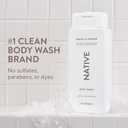 Native Body Wash Contains Naturally Derived Ingredients | For Women & Men, Sulfate, Paraben, & Dye Free Leaving Skin Soft and Hydrated | Santal & Leather 18 oz