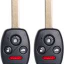 MechanMagic 2PCS Key Fob Remote Replacement Fits for Honda Civic EX Si Hybrid 2006 2007 2008 2009 2010 2011 2012 2013 Acura Mdx 2007-2013 N5F-S0084A Keyless Entry 4 Btns Remote Control 35111-SVA-306