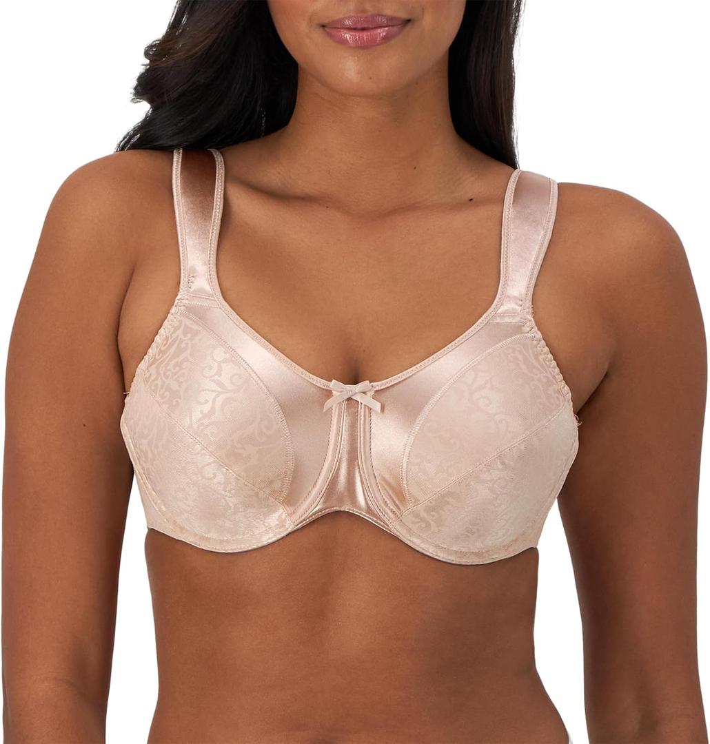 Bali Women's Satin Tracings Minimizer Underwire Bra (36D)