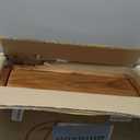 ENKEZI Small Mid Century Acacia Night Stand with Drawer Dresser, Handcrafted Small Nightstand, Space-Saving Bedroom Side Tables with Acrylic Coating, No Visible Nails