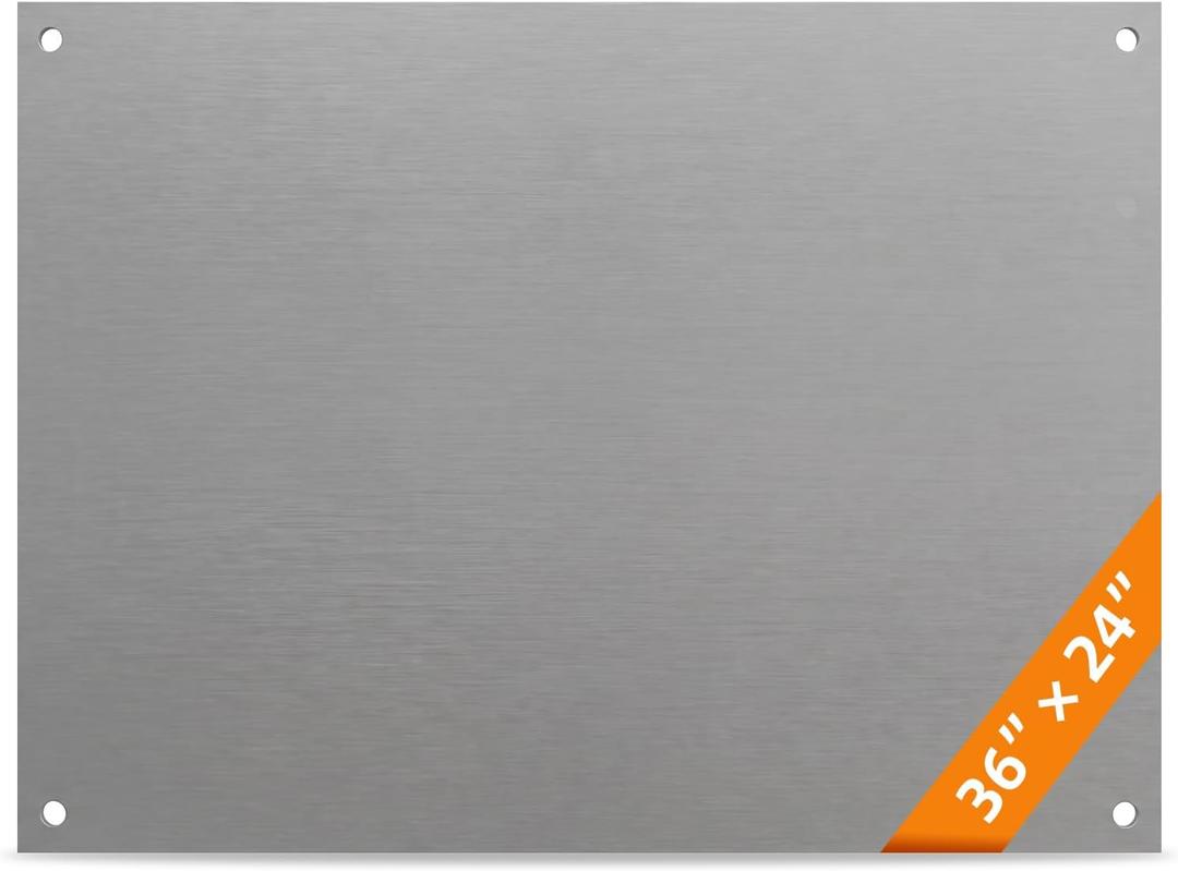 Stainless Steel Backsplash for Stove,36 x 24 Inch 304 Steel Splatter Guard for Kitchen Wall,Film-Free Out of Box,Heat Resistant Range Hood Backsplash Panel with Pre-Drilled Holes