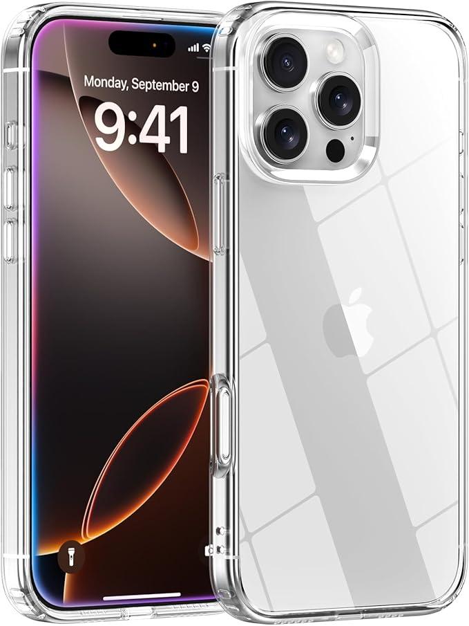 Crystal Clear for iPhone  [Anti-Yellowing][Military-Grade Protection] X-ShockShield 3.0 Cushioning Shockproof, Slim Transparent Soft Bumper Protective Phone Cover, 6.5 Inch