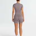 Trendy Queen 2 Piece Summer Cute Workout Sets Gym Short Set Pilates Yoga Outfits Going Out Spring Athletic Comfy Active Wear (M)