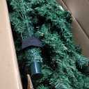 Goplus 8FT Pre-Lit Artificial Christmas Tree Auto-Spread/Close up Branches 11 Flash Modes with Multicolored 750 LED Lights & Metal Stand