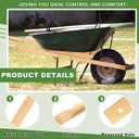 Gisafai 1 Pair Wood Wheelbarrow Handles 60'' Heavy Duty Hardwood Wheelbarrow Replacement Handles Kit with Tough Seal Coat and Pre Drilled Holes