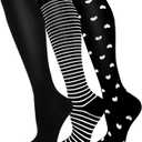 FuelMeFoot 3 Pack Copper Compression Socks - Compression Socks Women & Men Circulation - Best for Medical,Running,Athletic (Large-X-Large, 04 Assort 1)