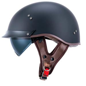 VCOROS Motorcycle Half Face Helmet Sun Visor Quick Release Buckle DOT Approved Helmets for Men Women ( XXL) 