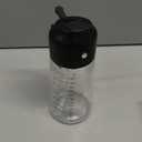 TrendPlain 16oz/470ml Glass Olive Oil Sprayer for Cooking  2 in 1 Olive Oil Dispenser Bottle for Kitchen Gadgets and Air Fryer Accessories, Salad, BBQ - Black