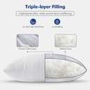MIULEE 24x24 Euro Pillow Inserts, Set of 2 Down Feather Throw Pillows for Couch Sofa Bed, Decorative Fluffy Throw Pillow Inserts Cotton Fabric,White