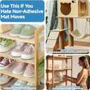 3 x Shelf Liners 16 in x 20 ft Self-Adhesive EVA Drawer Mats, Cupboard Protector, Kitchen Cabinet Lining Fridge Liner (Clear Flat Dot, 40.7x610cm)