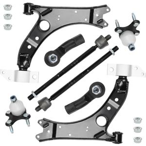 8pc Front Lower Control Arms Suspension Kit Fit for Audi A3 2006-2013 for A3 Quattro 2007-2013 Fit for Volkswagen for EOS 2007-2016 for Golf 2010-2014 for GTI 2007-2014 for Jetta 2006-2014 MS101148