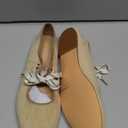 Lace up Round Toe Ballet Flats for Women Cute Slip on Soft Mary Jane Flats Casual Ballerina Shoes 8.5