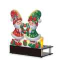 TDFERAN Diamond Art Kits for Adults Candlestick Holders Christmas 12x11cm Diamond Painting Candle Holder Candle Sticks Holder Decor for Pillar Candles for Halloween Decorations Santa Claus