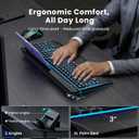 SABLUTE Wireless Keyboard and Mouse Combo, Rechargeable 4000mAh Light up Quiet Keyboard with Wrist Rest & Phone Holder, Ergonomic Silent Typing for PC/Mac/Laptop/Windows/Chrome OS