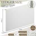 8 Pcs 3 Ring Binders Rings Heavy Duty View D Ring Binders Economy Holds 11" x 17" Paper for Artwork Blueprints, Office, Home, Work Places(White,1 Inch)