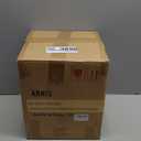 ARNIS Plants Pots with Stand, Set of 2 Indoor Planter Pots, Unique Mid Century Decorative Metal Flower Pots with Drainage,8.25 & 10.5 Inch, Grey and White