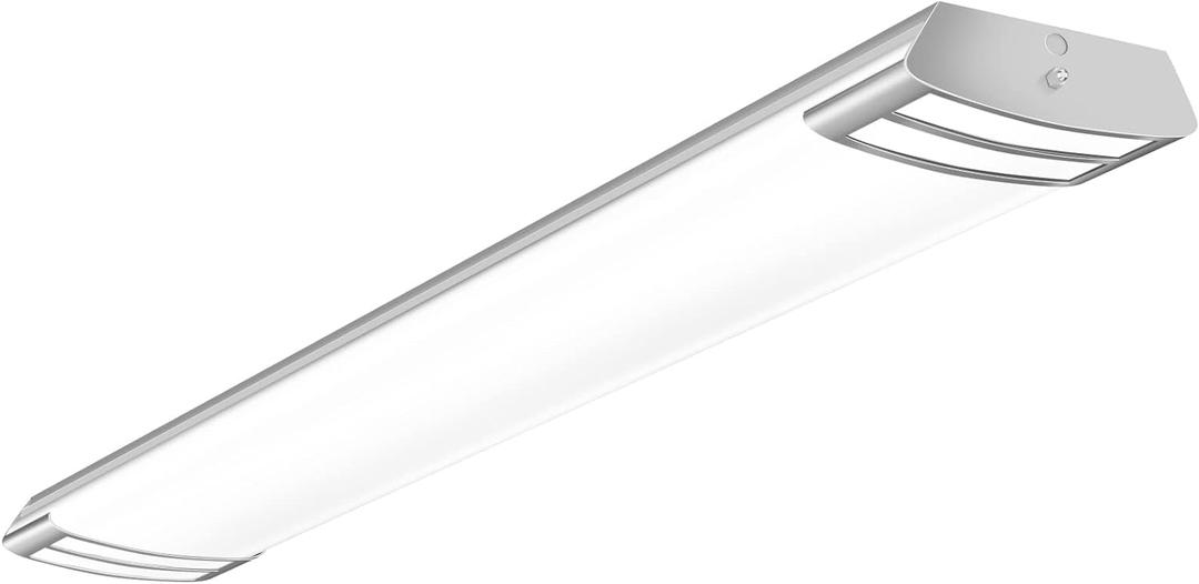ANTLUX 4FT LED Flush Mount Puff Lights, 40W 4500LM, 4000K Neutral White, 48 Inch Linear LED Kitchen Ceiling Lighting Fixtures for Laundry, Craft Room, Fluorescent Light Replacement