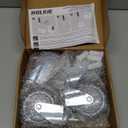 HOLKIE Stem Caster Wheels 4 inch Casters Set of 4, 7/16-Inch Stem Diameter Swivel Castors Heavy Duty TPR Rubber Replacement Castor for Cart, Stool, Mop Bucket, Grill, Shop Vac