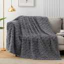 Grey Blanket With 2 Pillow Covers, 88x80 inches Bed Cover, 28x19 Pillow Covers