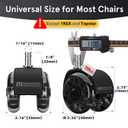 Office Chair Wheels Replacement, 2.5 Inch Heavy Duty Caster Set, for Carpet and Hardwood Floors, Universal Size 11x22mm, Fits 99%, Black
