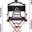 Lorvain Folable Makeup Artist Stool Chair, 20.48D x 8.66W x 37.6H in