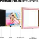 12x12 Velvet Picture Frame, Pink 12x12 Velvet Photo Frame with Vintage Gold Border, 12 by 12 Poster Frame with HD Real Glass Horizontal & Vertical Display for Tabletop and Wall Decor (1 Pack)