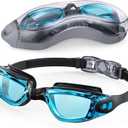 Aegend Swim Goggles, Swimming Goggles No Leaking Full Protection Adult Men Women Youth (Navy Blue)