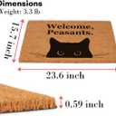 Funny Coir Welcome Mat - Personalized Monogram Doormat for Front Porch, Non-Slip Outdoor Entrance Way Rug, 23.6 x 15.7 inch, Onesize