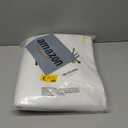 White Linen Curtains 84 Inch Length for Living Room 2 Panel Back Tab Loop Pocket Drape Cotton Textured Light Filtering Semi Sheer Lightweight Curtain for Bedroom Boho Rustic Farmhouse Decor 52x84 Long