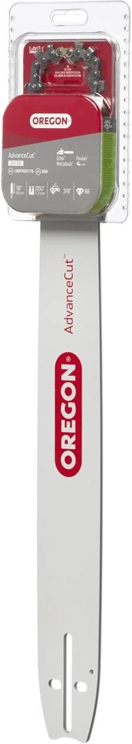Oregon 18 in. Chainsaw Bar & D66 Chain, 3/8" Pitch, .050" Gauge, 66 Drive Links, Fits Echo, McCulloch, Poulan, Craftsman, Skil, John Deere and More (30159)
