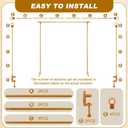 Over The Table Rod Stand with Clamps for Decorations, Adjustable 30"-47'' Height 34"-98" Length Table Balloon Arch Stand Hanging for Wedding Birthday Party Halloween Christmas(COLOR: Gold)