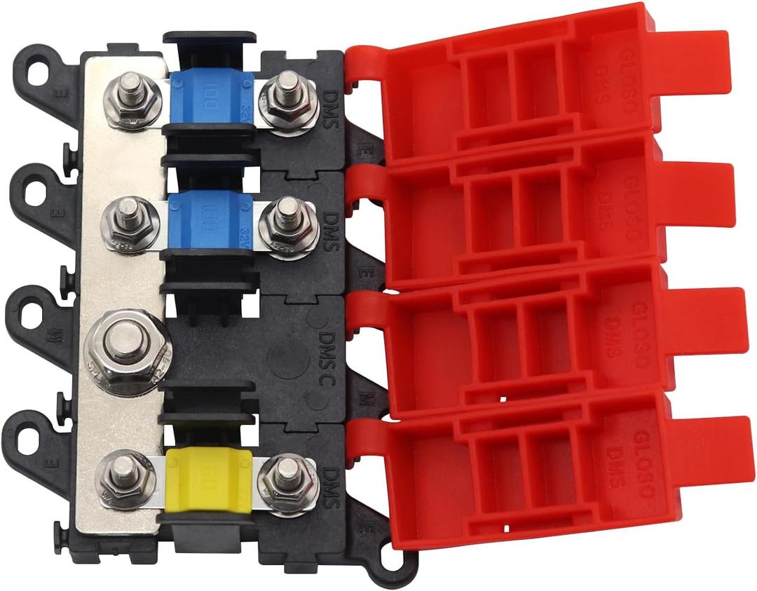 3way Midi Fuse Holder Automotive Marine Boat Car Audio Brass Fuse Blocks 30A 60A 100A Midi Fuses