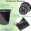 32-Pack 1.5 Gallon Nursery Pots, Thickened Soft Seed Starting Container for Indoor Outdoor Plants,Seedlings, Vegetables, Succulents and Cuttings (Black)