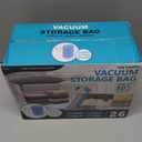 Cozy Essential 26 Pack Vacuum Storage Bags with Portable Rechargeable Wireless Electric Pump, Vacuum Seal Space Saver Bags for Clothing, Pillows, Blanket, Bedding, Comforters