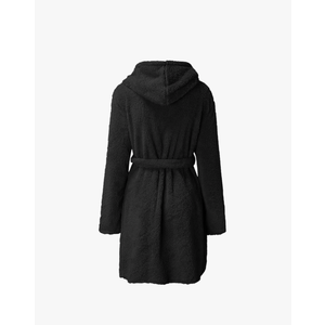 Women's Fuzzy Robe Lightweight Robes Long Sleeves Soft Loungewear Short Bathrobe with Pockets Winter Spa Robes 5XL