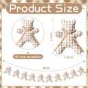 Moukeren We Can Bearly Wait Felt Banner Baby Shower Decorations Brown Gingham Teddy Bear Garland 3D Filling Cotton Boho Bear Theme Birthday Gender Reveal Wedding Birthday Party Decor