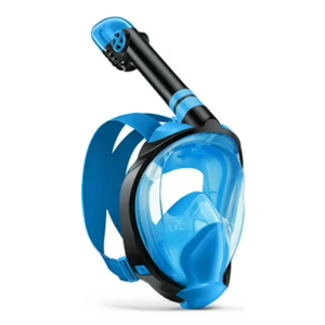 Greatever Snorkeling Gear for KidsIdeal Gifts of Kids Snorkel MaskFull Face Snorkel Mask Kids with Camera MountSafe Breathing for Enchanting Travel (Blue)