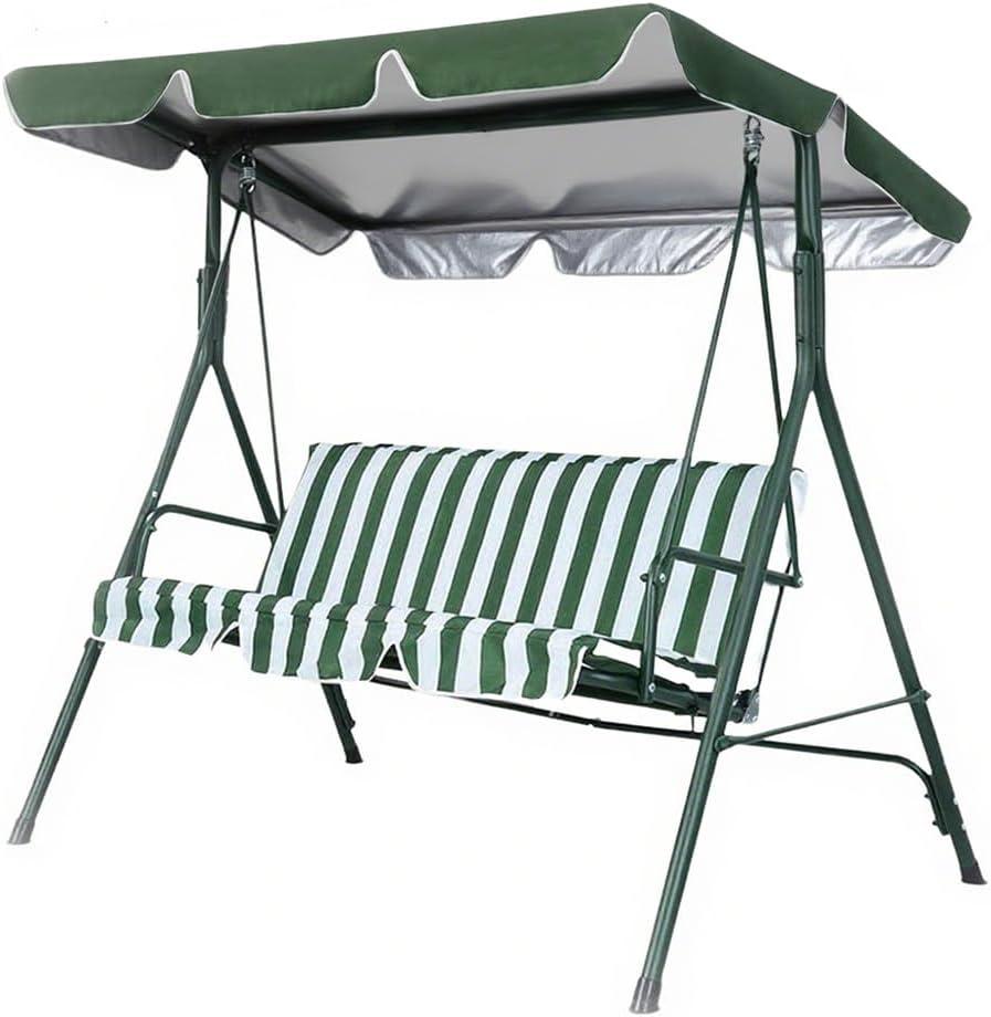 Patio Swing Canopy Replacement Top for 3 Seat Swing - Green (76 * 49 * 5.9)
