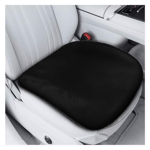 YoRise Car Seat Cushion, Breathable Soft Faux Fur Auto Driver Seat Cover, Fluffy Warm Comfort Front Seats Protector Pad, Universal Car Interior Accessories for Truck Home Office (Black)
