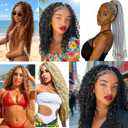 Human Braiding Hair for Boho Braids 2 Bundles Deep Wave Bulk Human Hair Braiding 99J Burgundy 100g/Pack 24 Inch Brazilian Virgin Human Hair No Weft Curly Extensions for Braid