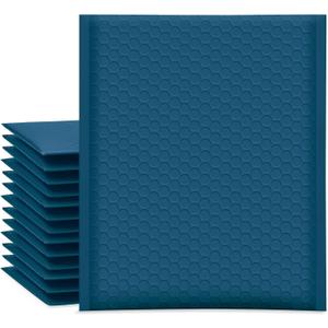 UCGOU Bubble Mailers 8.5x12 Inch Navy Blue 25 Pack Usable Size 8.5x11 Poly Padded Envelopes #2 Medium Mailing Opaque Packaging Postal Self Seal Waterproof Boutique Shipping Bags for Clothes Makeup