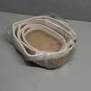 Small Storage Baskets for Organizing | Closet Organizer Bins | Shelf Toy Basket | Woven Rope Baskets | Cube Decorative Box | Shallow Basket | 13x8.5x5.1 | 3 Packs White Brown