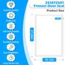UPGRADED 241872501 Freezer Door Gasket Compatible with Frigidaire Freezer Door Gasket, White 27"x18" 240370901 240370903 Freezer Door Seal For Crosley Kenmore Refrigerator Freezer Door Gasket Seal