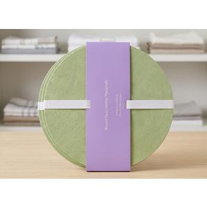 4 x Round faux Leather Placemats