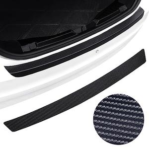 Moteloor Rear Bumper Guard Protector for SUV/Truck - Carbon Fiber Leather Anti-Scratch Trunk Protector, 35.4x3.15in Universal Fit with High-Performance Adhesive