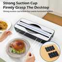 StoraRoll Wrap Dispenser 2-in-1, Drawer Organizer for Foil, Plastic Wrap, Parchment and Wax Paper with Safety Cutters and Labels for Kitchen Organization Glad wrap Cutter (Black)