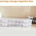 Feadily 1PCS 36 Grids Large Plastic Organizer Box with Dividers, Compartment Organizer Box for Nail Accessories/Screw/Sewing Arts and Oil Paint, Bead Storage Containers 14.9" x 9.2" x 1.9" (Clear) (white)